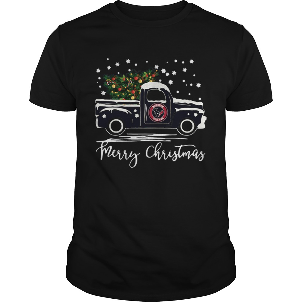 Houston Texans pickup truck Merry Christmas shirt Houston Texans pickup truck Merry Christmas shirt