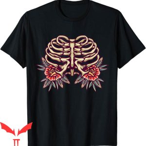 Huesera The Bone Woman T-Shirt Bones Chest And Roses
