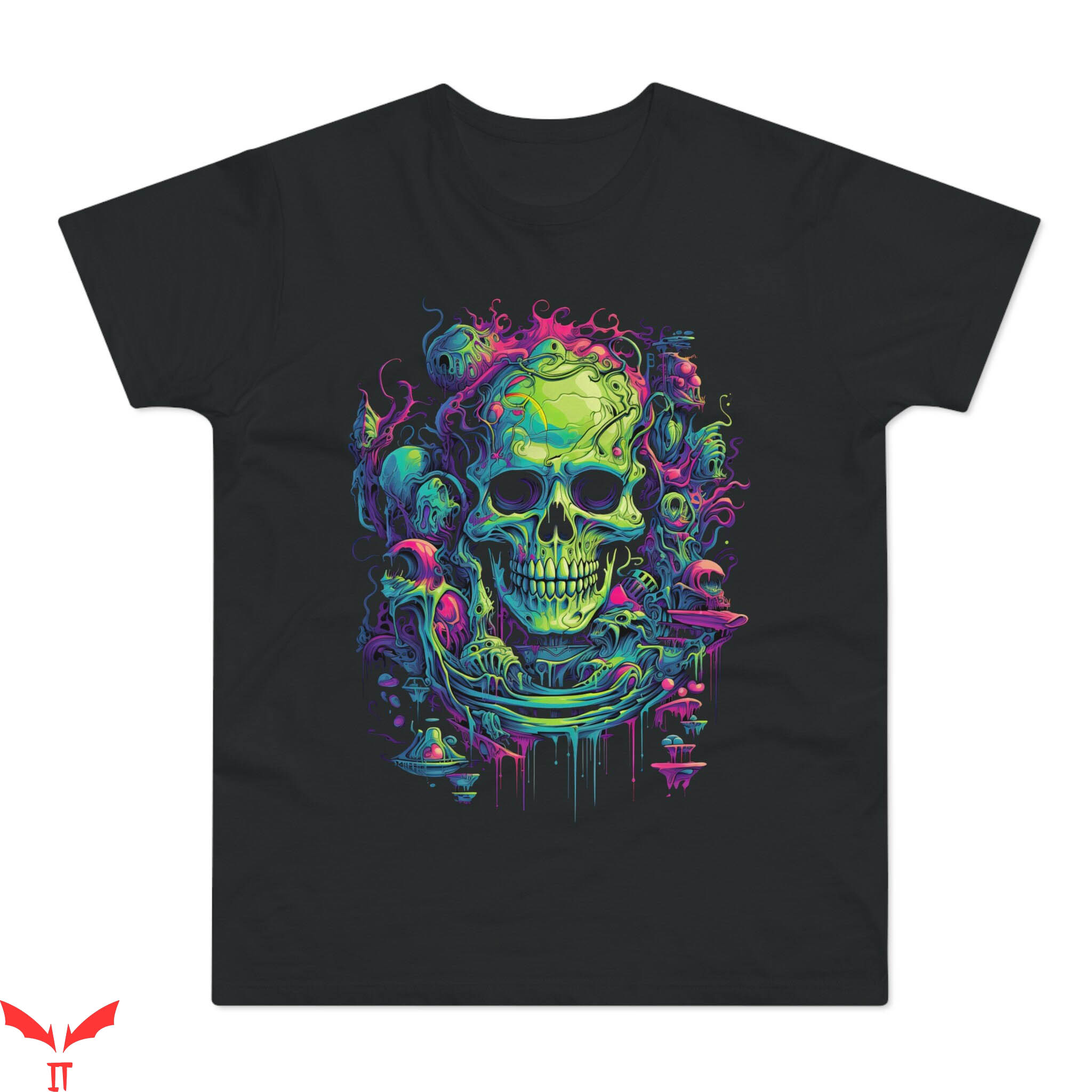 Huesera The Bone Woman T-Shirt Psychedelic Skull Ghastly Huesera The Bone Woman T-Shirt Psychedelic Skull Ghastly