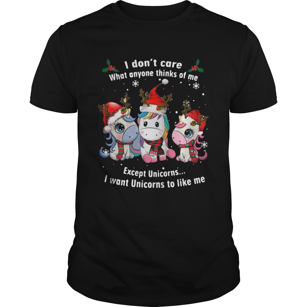 I Dont Care What Anyone Thinks Of Me Except Unicorns Merry Christmas shirt I Dont Care What Anyone Thinks Of Me Except Unicorns Merry Christmas shirt