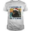 I Licked It So It’s Mine Black Cat Wear Hat Santa Christmas Vintage shirt