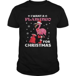 I Want A Flamingo For Christmas shirt