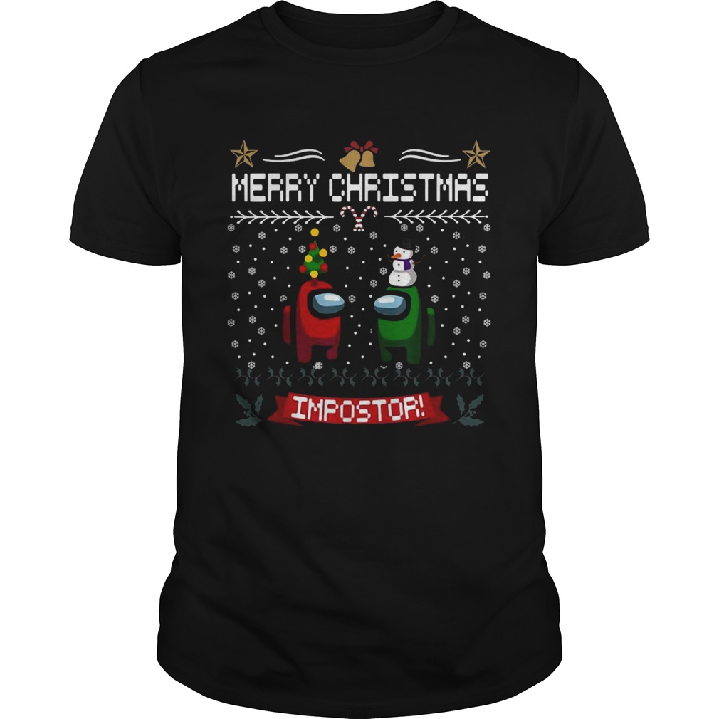 Impostor Imposter Among Game Us Sus Merry Christmas shirt Impostor Imposter Among Game Us Sus Merry Christmas shirt