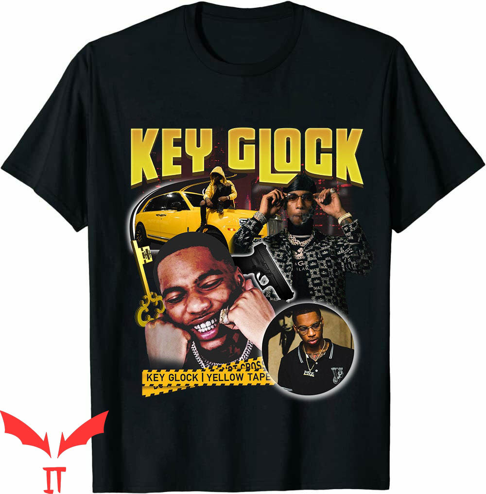 In Glock We Trust T-Shirt Vintage Key Glock Tour Hip-Hop In Glock We Trust T-Shirt Vintage Key Glock Tour Hip-Hop