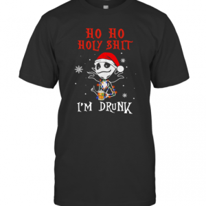 Jack Skellington Ho Ho Holy Shit Im Drunk Beer Christmas T-Shirt
