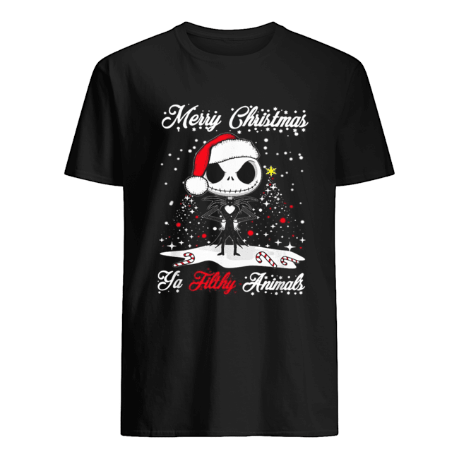Jack Skellington Merry Christmas Ya filthy animals Christmas shirt Jack Skellington Merry Christmas Ya filthy animals Christmas shirt