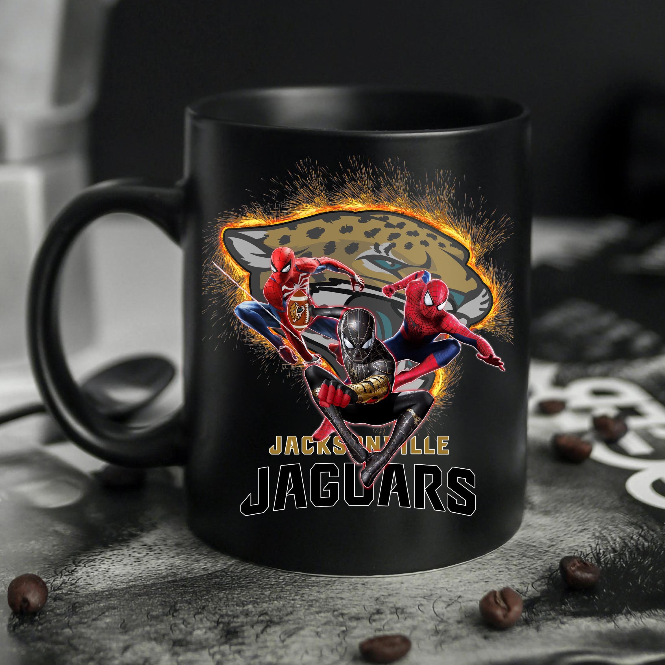 Jacksonville Jaguars Spider Man No Way Home Mug Jacksonville Jaguars Spider Man No Way Home Mug