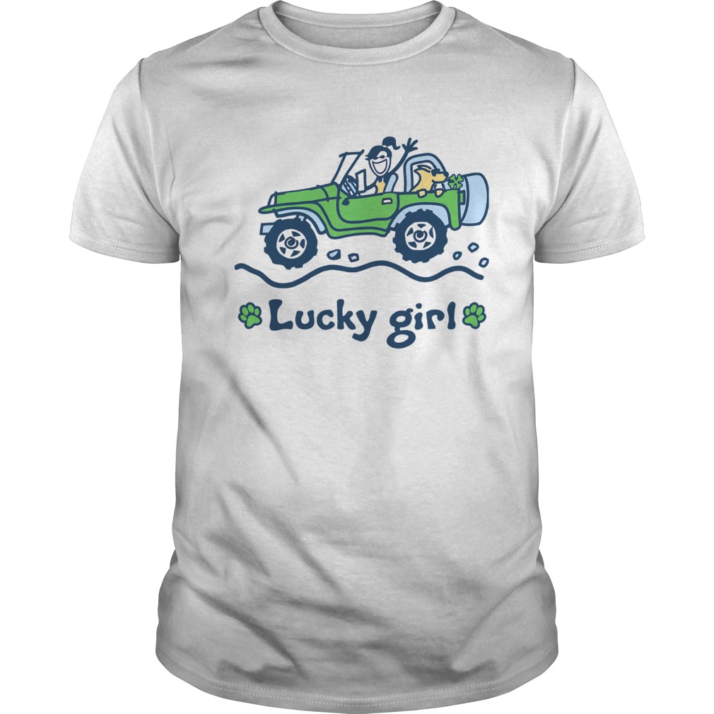 Jeep Car Lucky Girl St Patricks Day shirt Jeep Car Lucky Girl St Patricks Day shirt