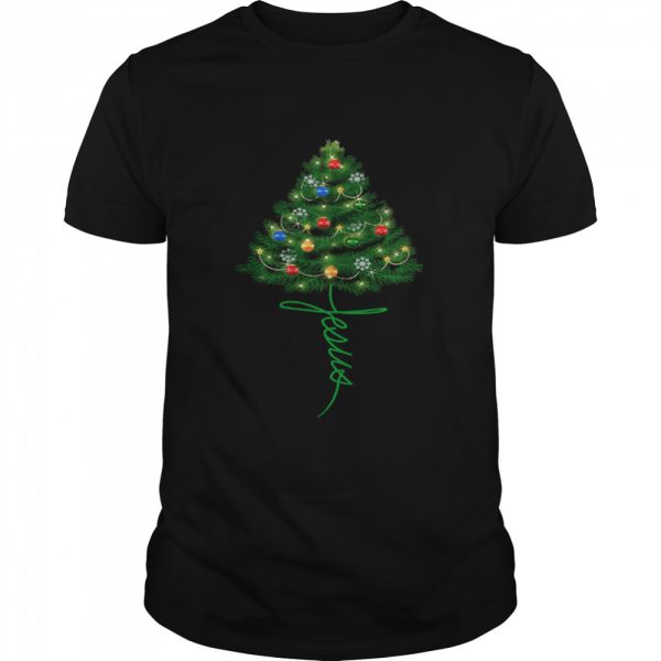Jesus Christmas tree shirt