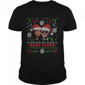 Joe Biden And Kamala Harris Wear Hat Santa Claus Merry Xmas shirt