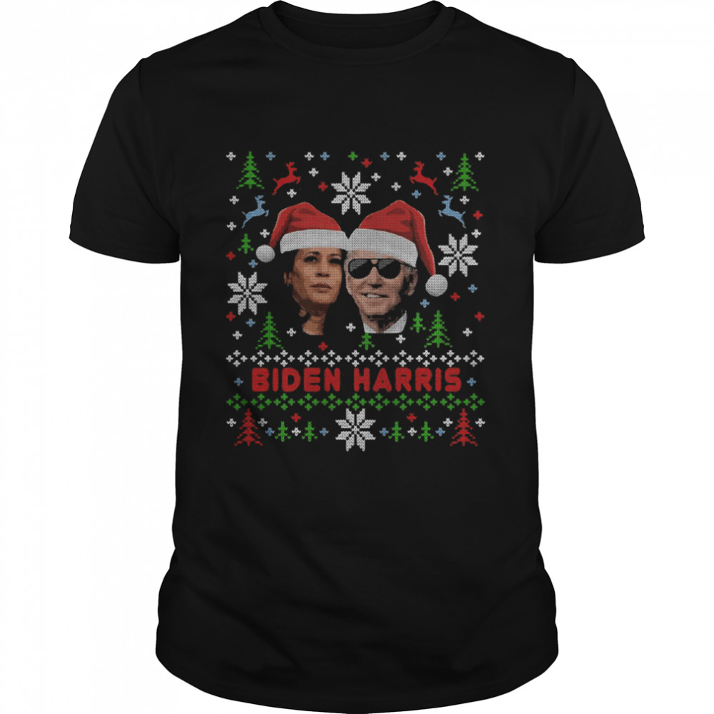 Joe Biden And Kamala Harris Wear Hat Santa Claus Merry Xmas shirt Joe Biden And Kamala Harris Wear Hat Santa Claus Merry Xmas shirt