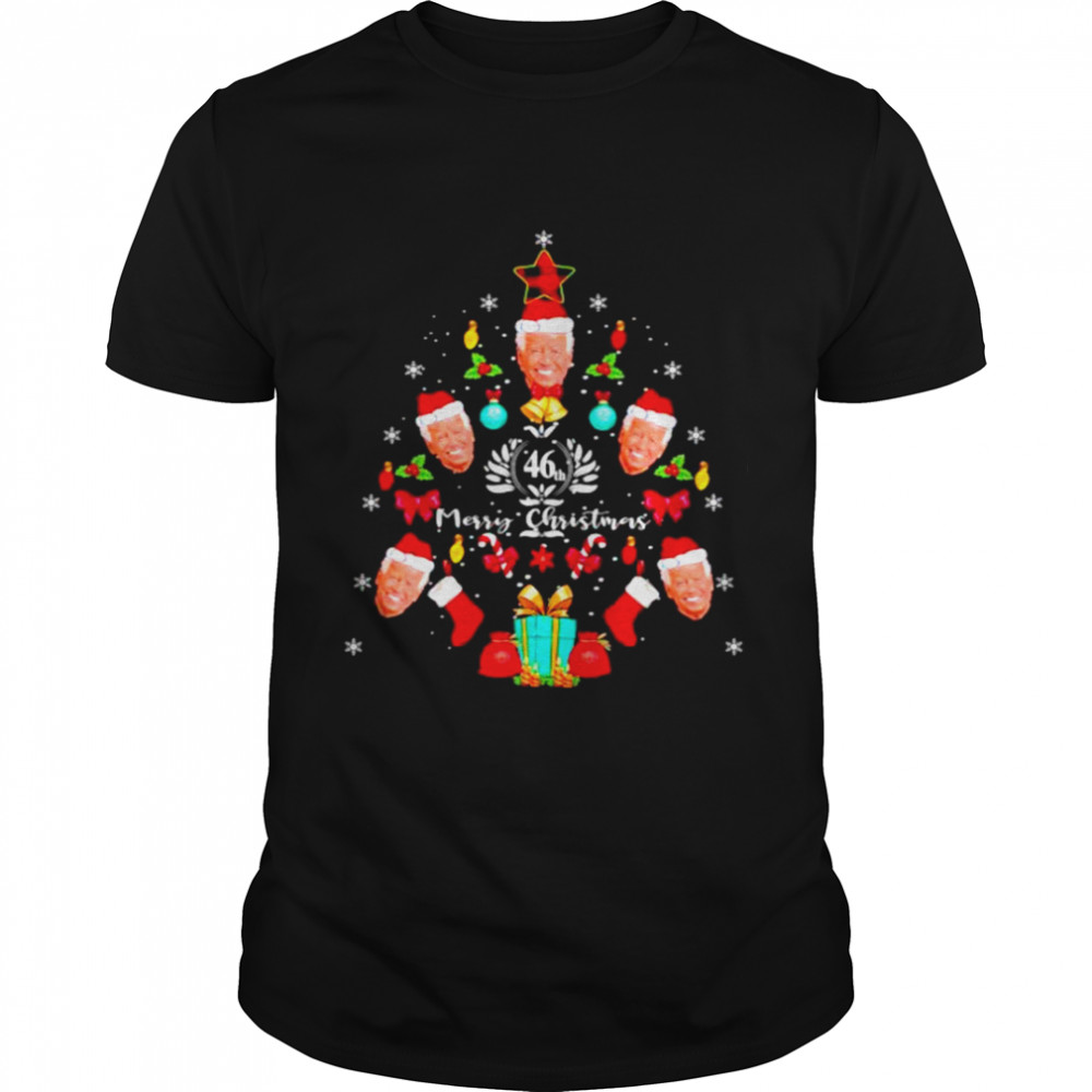 Joe Biden Christmas tree 46th Merry Christmas shirt Joe Biden Christmas tree 46th Merry Christmas shirt