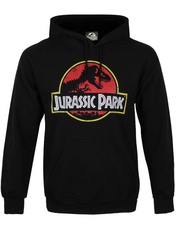 Jurassic Park Classic Logo Men’s Black Hoodie