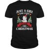 Just A Girl Who Loves Cat And Christmas Gift Christmas shirt
