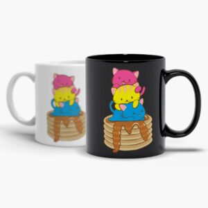 Kawaii Pansexual Aesthetic Pan Pride Cat Mug