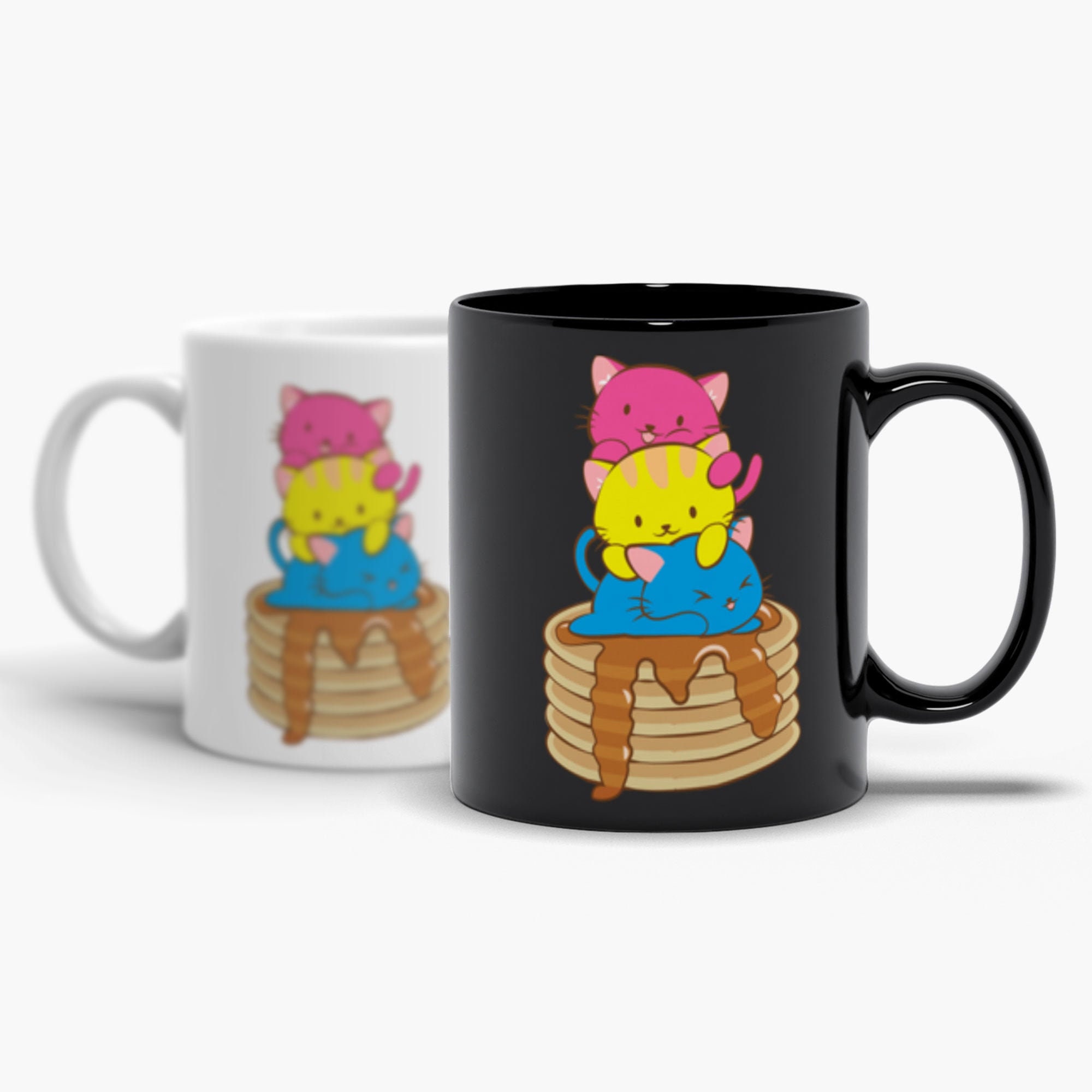 Kawaii Pansexual Aesthetic Pan Pride Cat Mug Kawaii Pansexual Aesthetic Pan Pride Cat Mug