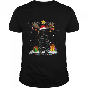 Lab Dog Reindeer Christmas Lights shirt