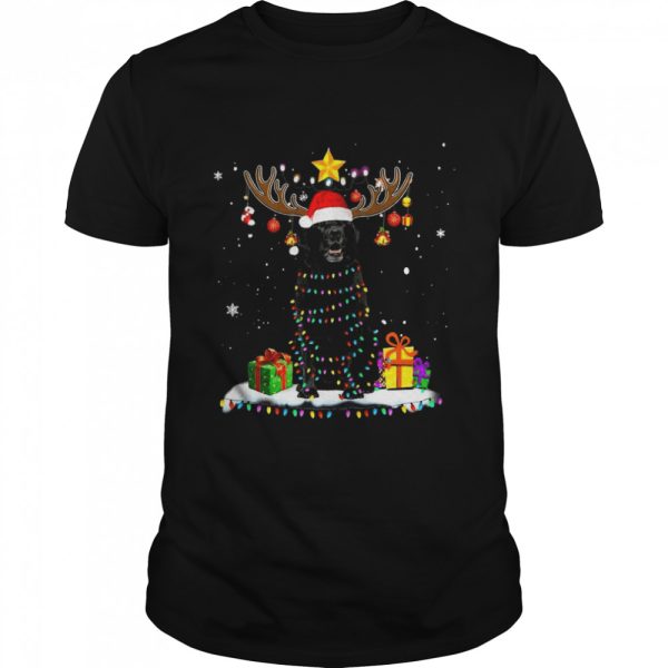 Lab Dog Reindeer Christmas Lights shirt