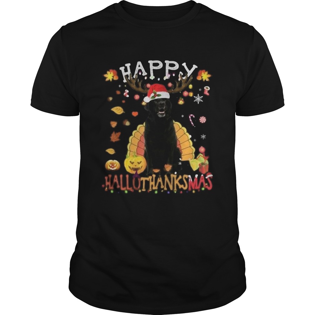 Lab Happy Hallothanksmas Halloween Thanksgiving Xmas shirt Lab Happy Hallothanksmas Halloween Thanksgiving Xmas shirt