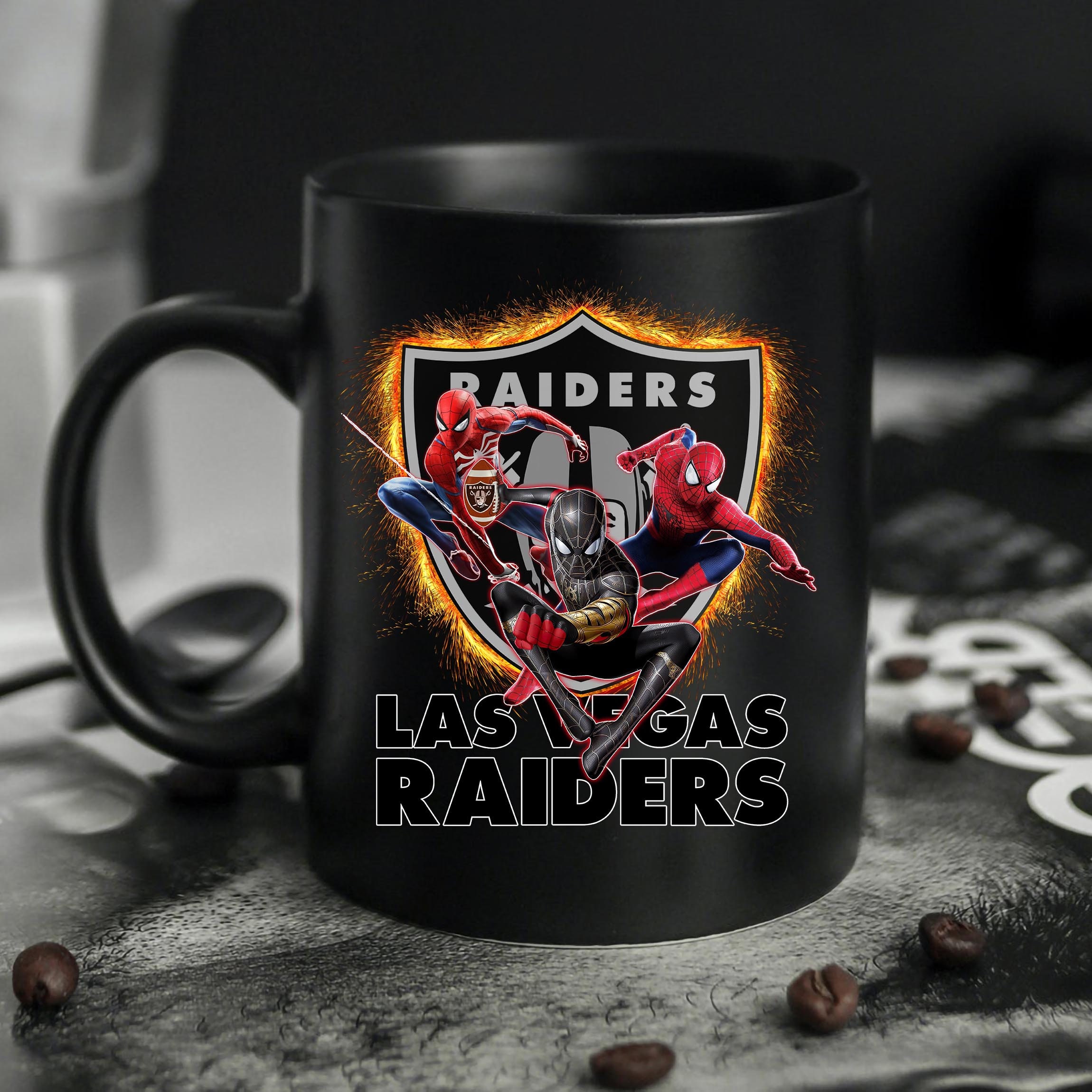 Las Vegas Raiders Spider Man No Way Home Mug Las Vegas Raiders Spider Man No Way Home Mug