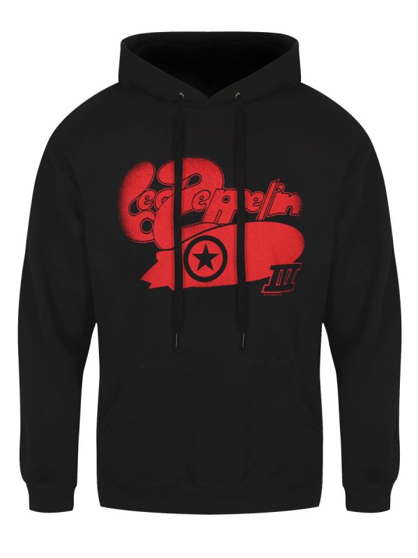 Led Zeppelin LZ III Bubble Logo Men’s Black Pullover Hoodie