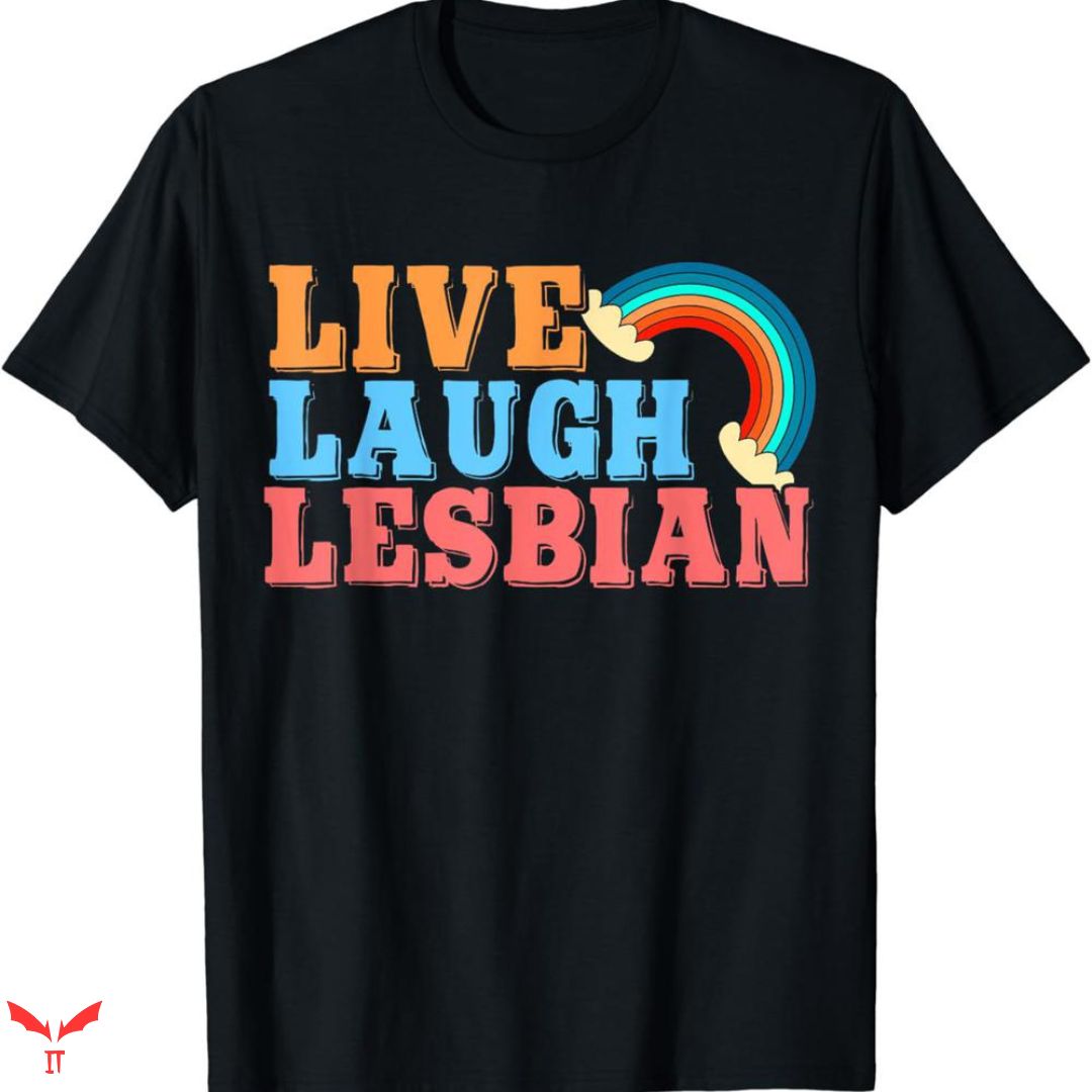 Live Laugh Lesbian Target T-shirt Groovy Retro Live Laugh Lesbian Target T-shirt Groovy Retro