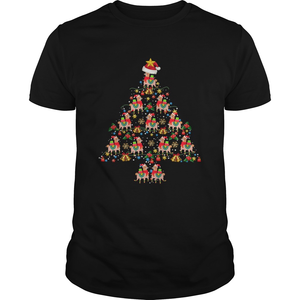 Llamas Christmas Tree Awesome Gift TShirt Llamas Christmas Tree Awesome Gift TShirt