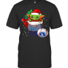 Los Angeles Dodgers Christmas Baby Yoda Star Wars Funny Happy MLB T-Shirt