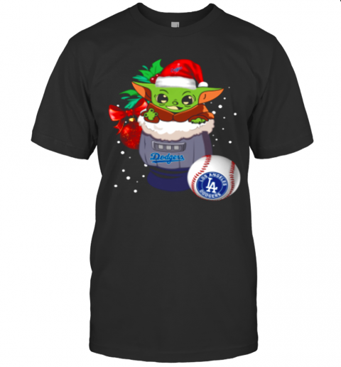 Los Angeles Dodgers Christmas Baby Yoda Star Wars Funny Happy MLB T-Shirt Los Angeles Dodgers Christmas Baby Yoda Star Wars Funny Happy MLB T-Shirt