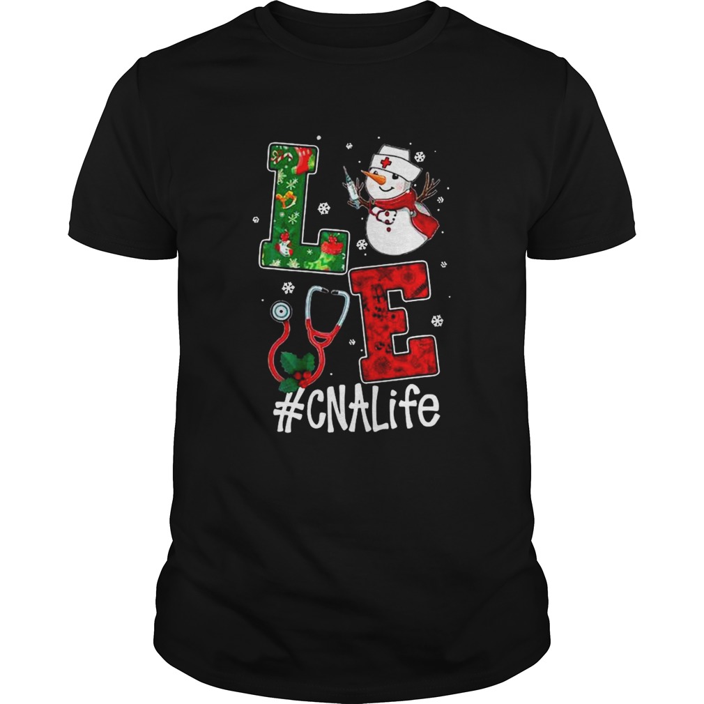 Love Cna Life Snowman Nurse Christmas shirt Love Cna Life Snowman Nurse Christmas shirt