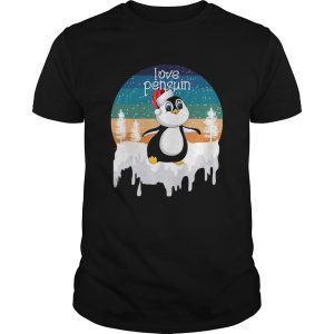 Love Penguin In Santa Christmas Gift For Animal Lover shirt