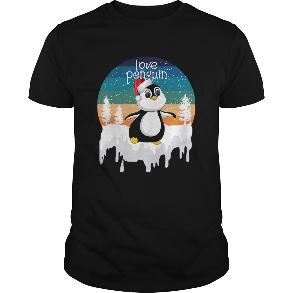 Love Penguin In Santa Christmas Gift For Animal Lover shirt Love Penguin In Santa Christmas Gift For Animal Lover shirt