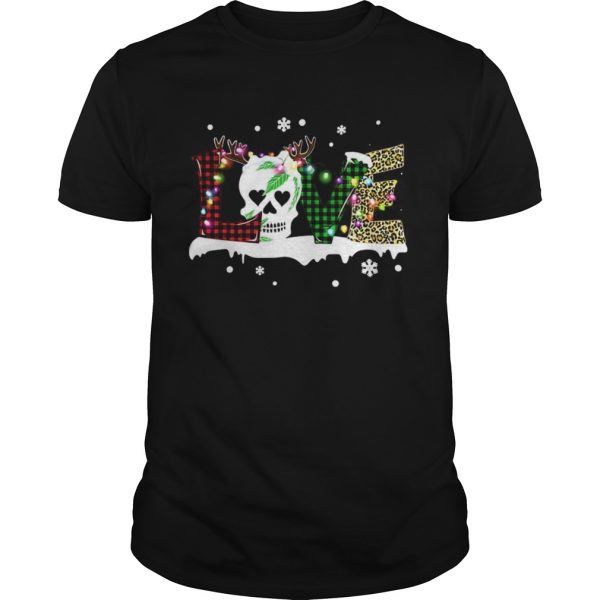 Love Skull Reindeer Christmas shirt