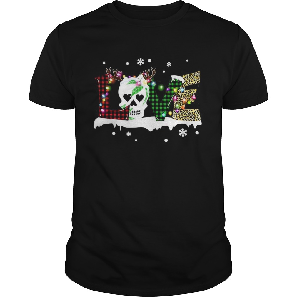 Love Skull Reindeer Christmas shirt Love Skull Reindeer Christmas shirt