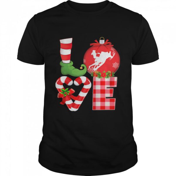 Love Snowboarding Pajama Elf Mery Christmas shirt
