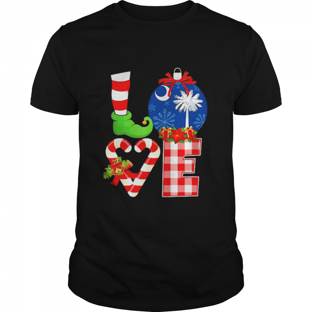 Love flag of South Carolina Christmas shirt Love flag of South Carolina Christmas shirt