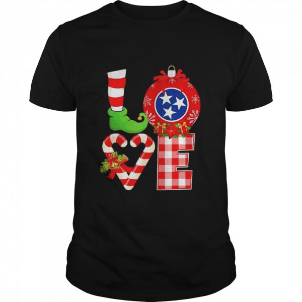 Love flag of Tennessee State Christmas shirt