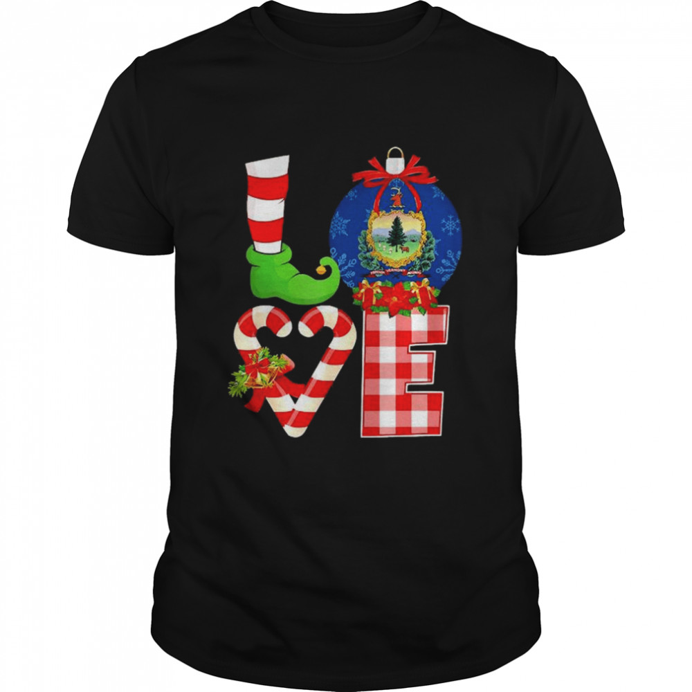 Love flag of Vermont State Christmas shirt Love flag of Vermont State Christmas shirt
