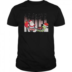 MERRY CHRISTMAS SANTA CLAUS RIDING TURTLE shirt