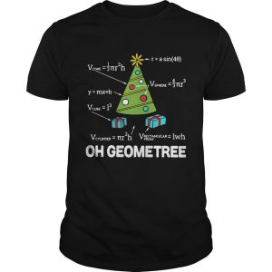Math Geometry Christmas Tree Geometree Teacher Shirt
