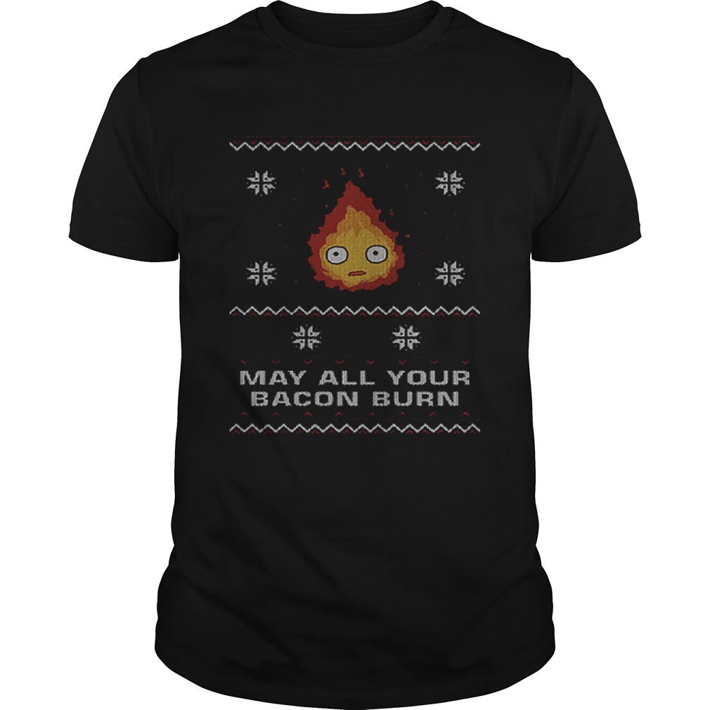 May all your bacon burn Christmas shirt May all your bacon burn Christmas shirt