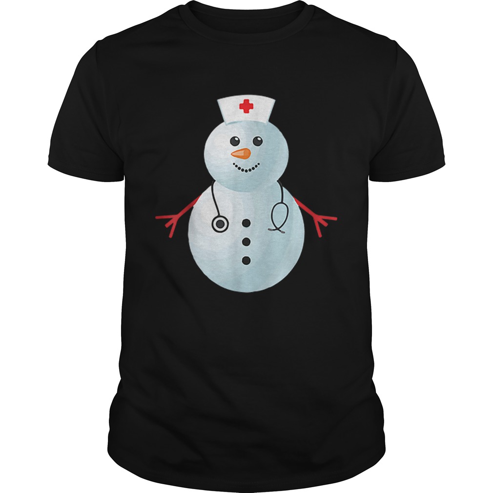 Medical Scrub Top Nurses Hat Wearing Snowman shirt Medical Scrub Top Nurses Hat Wearing Snowman shirt