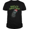 Meowy Cat Mask Santa Black Cat Mask Christmas Quarantine Gift shirt