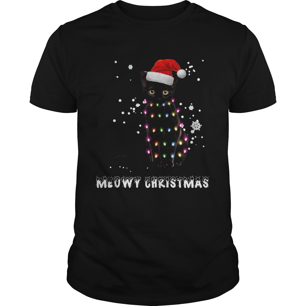 Meowy Christmas Black cat shirt Meowy Christmas Black cat shirt