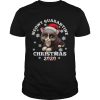 Meowy Quarantine Christmas 2020 Cat Snow Santa Hat shirt