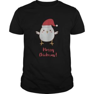Merry Chickmas Chicken Hat Santa Clause shirt