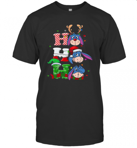 Merry Christmas Donkey Eeyore Ho Ho Ho T-Shirt Merry Christmas Donkey Eeyore Ho Ho Ho T-Shirt
