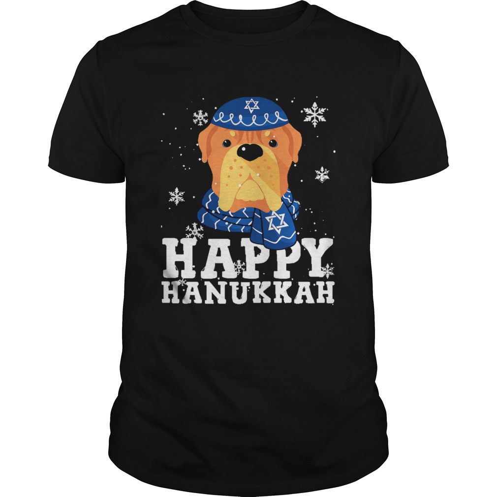 Merry Christmas Happy Hanukkah French Mastiff Dog Funny Noel Xmas shirt Merry Christmas Happy Hanukkah French Mastiff Dog Funny Noel Xmas shirt