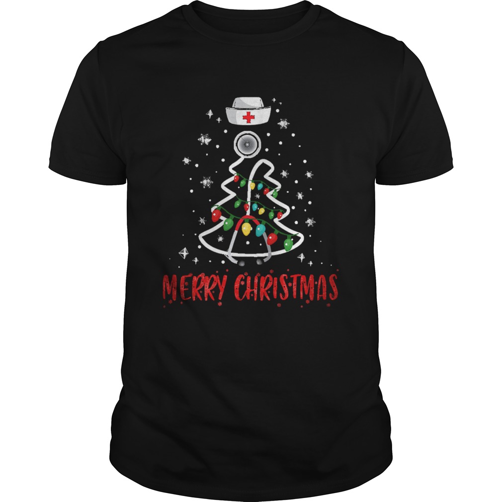Merry Christmas Nurse Shirt Stethoscope Tree Lights Gift shirt Merry Christmas Nurse Shirt Stethoscope Tree Lights Gift shirt