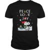 Merry Christmas Peanuts Snoopy Peace Love Joy shirt